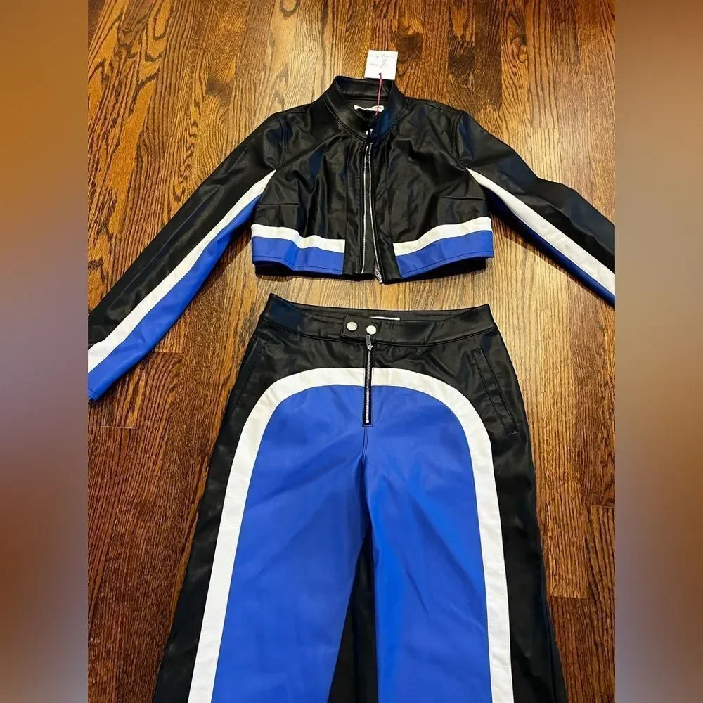 Free People Size Medium Set Incognito Moto Suit $348.00